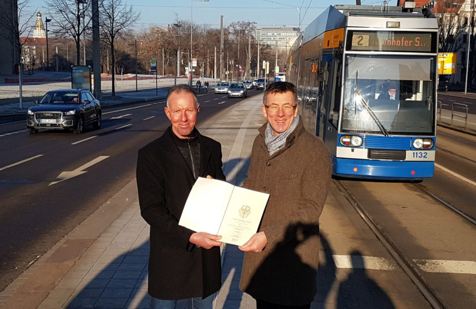 Foto: Jens Lehmann, MdB und Ulf Middelberg, Geschäftsführer der Leipziger Verkehrsbetriebe Foto: Jens Lehmann, MdB und Ulf Middelberg, Geschäftsführer der Leipziger Verkehrsbetriebe