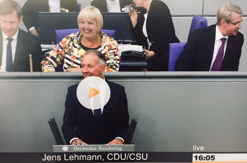 Jens Lehmann MdB Rede im Plenum Jens Lehmann MdB Rede im Plenum